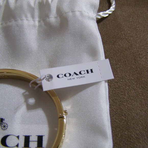 Coach Kissing C Hinged Bangle (Gold) - Picture 3 of 3